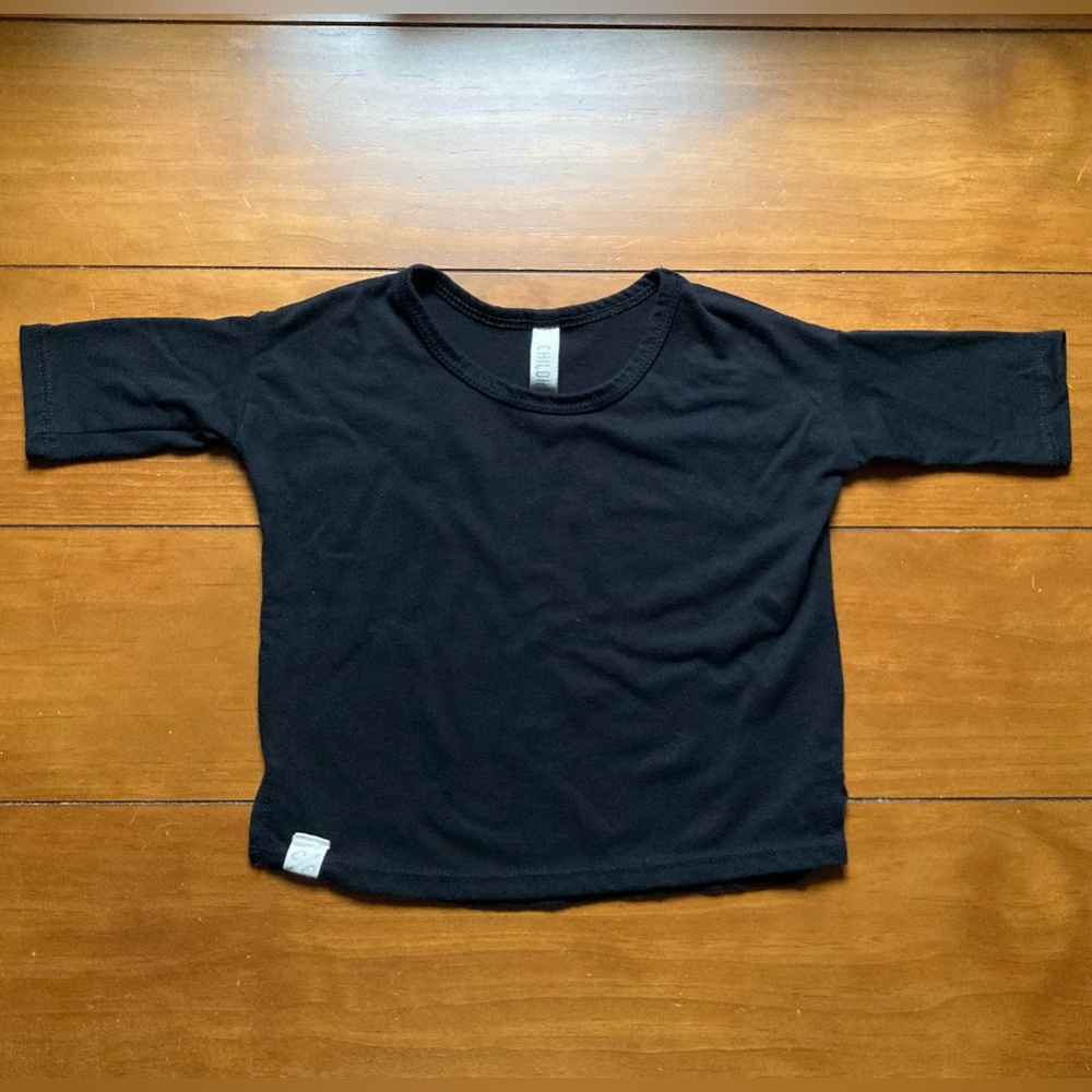 Childhoods Basic 3/4 Length Sleeve Tee Shirt Black Baby Toddler 18M 24 Months